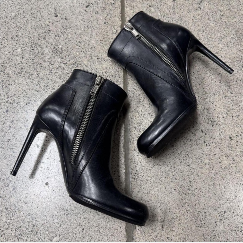Rick Owens Black stiletto ankle Boots
